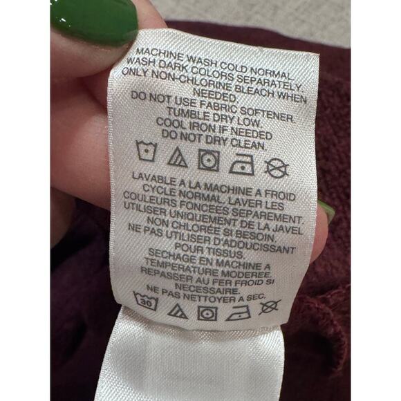 Lands End Sport Plus Size Maroon Pullover Sweater Tunic High Neck Long Sz 2X - Picture 10 of 11